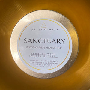 “Sanctuary” Blood Orange and Leather 100% Soy Wax  Candle  9oz - 255g