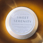 Load image into Gallery viewer, “Sweet Serenity” Watermint and Clementine 100% Soy Wax Candle 9oz - 255g
