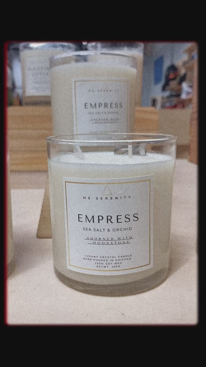 “Empress” Sea Salt Orchid 100% Soy Wax Candle 9oz - 255g