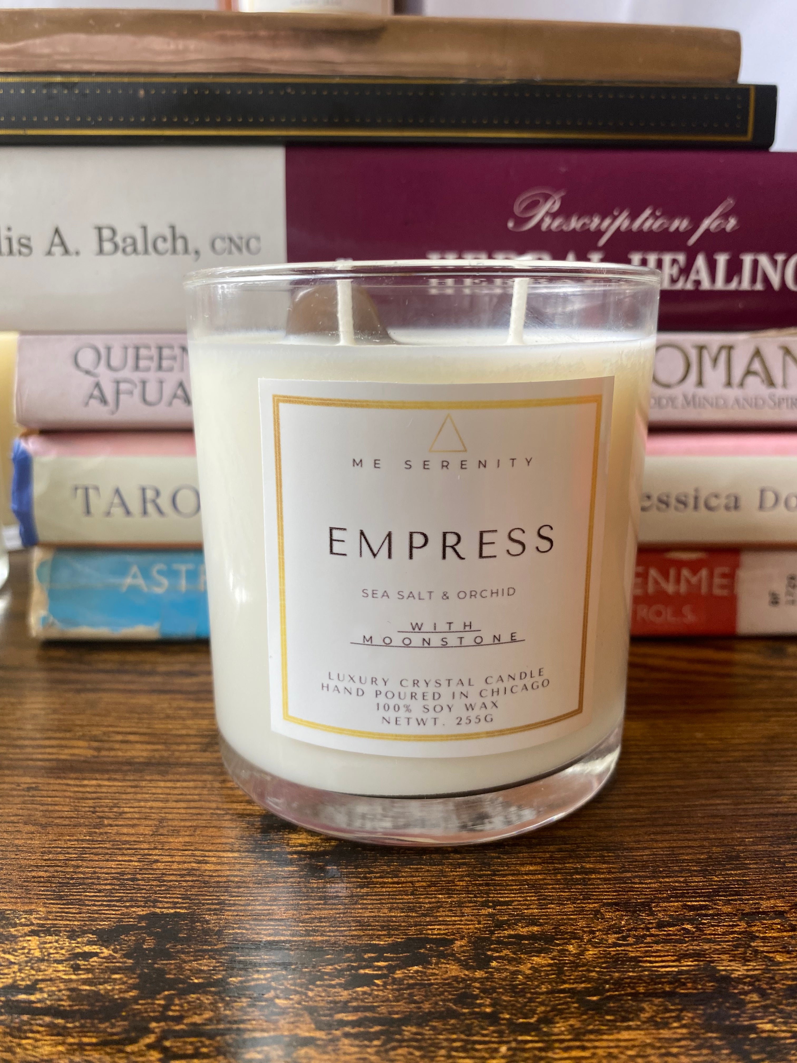 “Empress” Sea Salt Orchid 100% Soy Wax Candle 9oz - 255g